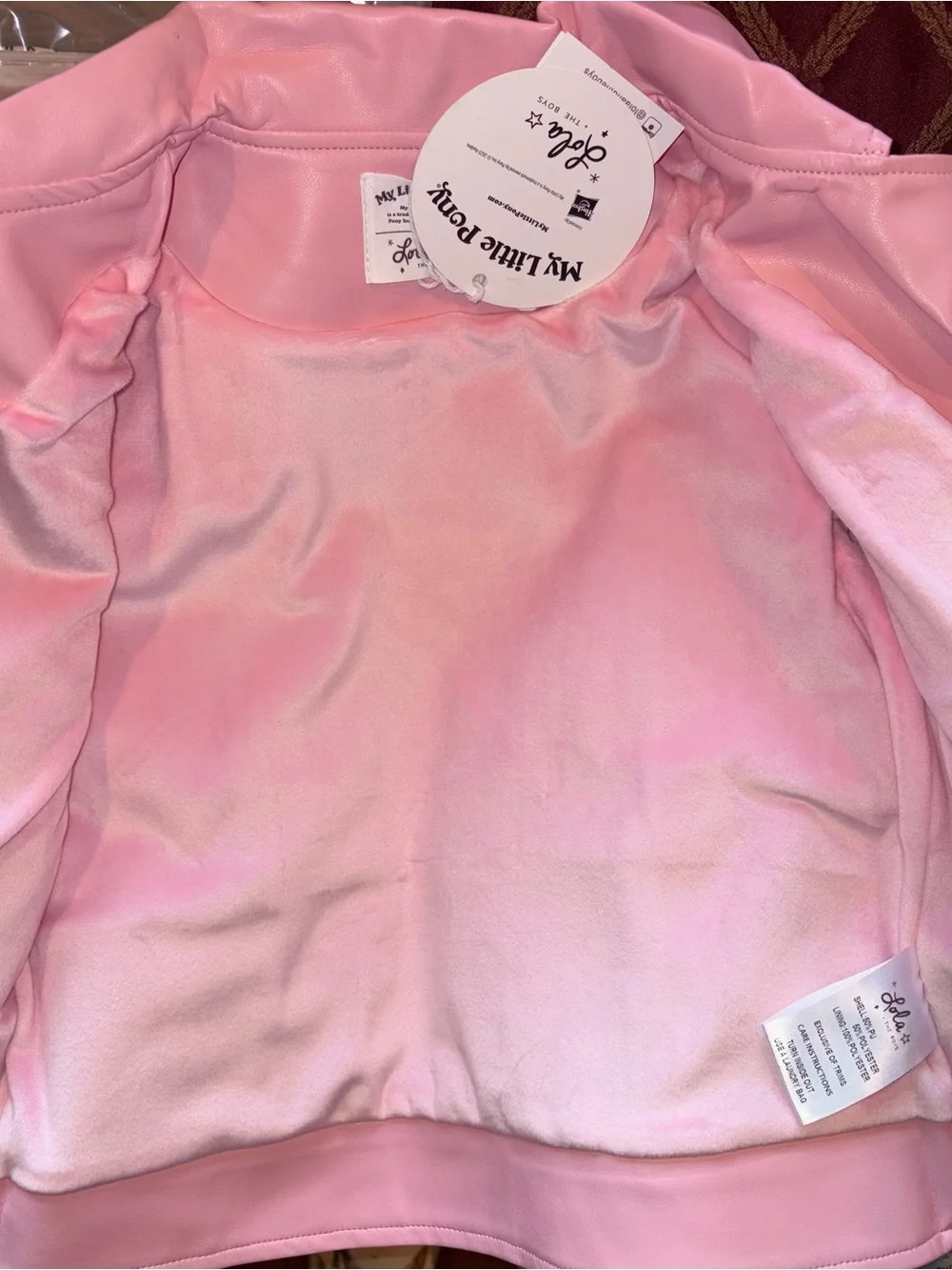 Lola and the Boys X My Little Pony Pink Believe Faux Leather Jacket sz 5 NWT
